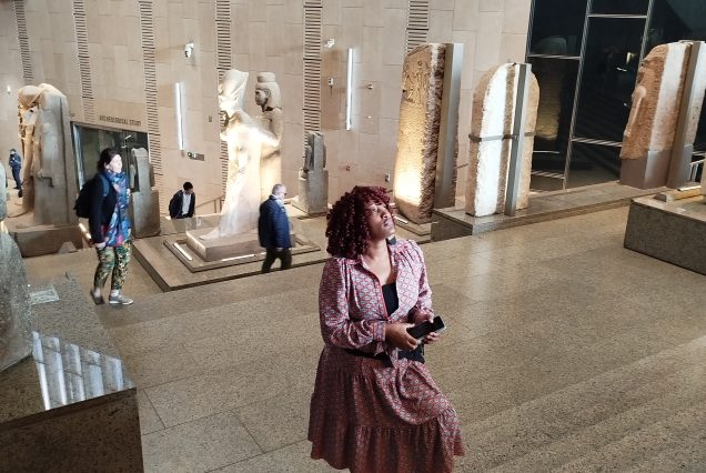 The Grand Staircase in the Grand Egyptian Museum